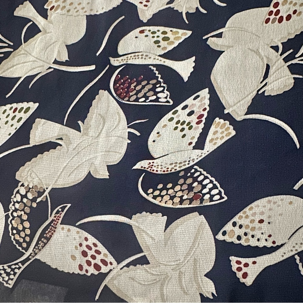 OLD NAVY Navy Blue White Dove Pleated Mini Skirt Bird Chiffon Whimsical Women XS - Picture 4 of 13